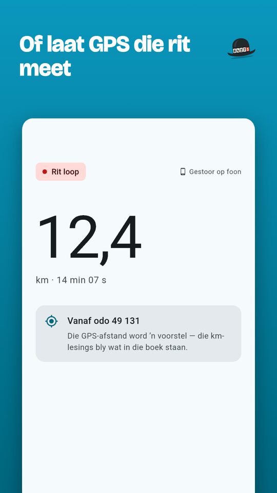 ’n GPS-rit wat loop: 12,4 km tot dusver